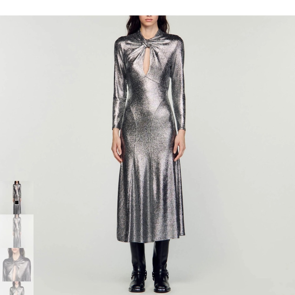 SANDRO metallic maxi dress NWT never worn
